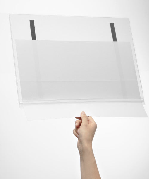 Durable Magnetleiste – 297 × 420 mm, transparent, wiederverwendbar, für A3