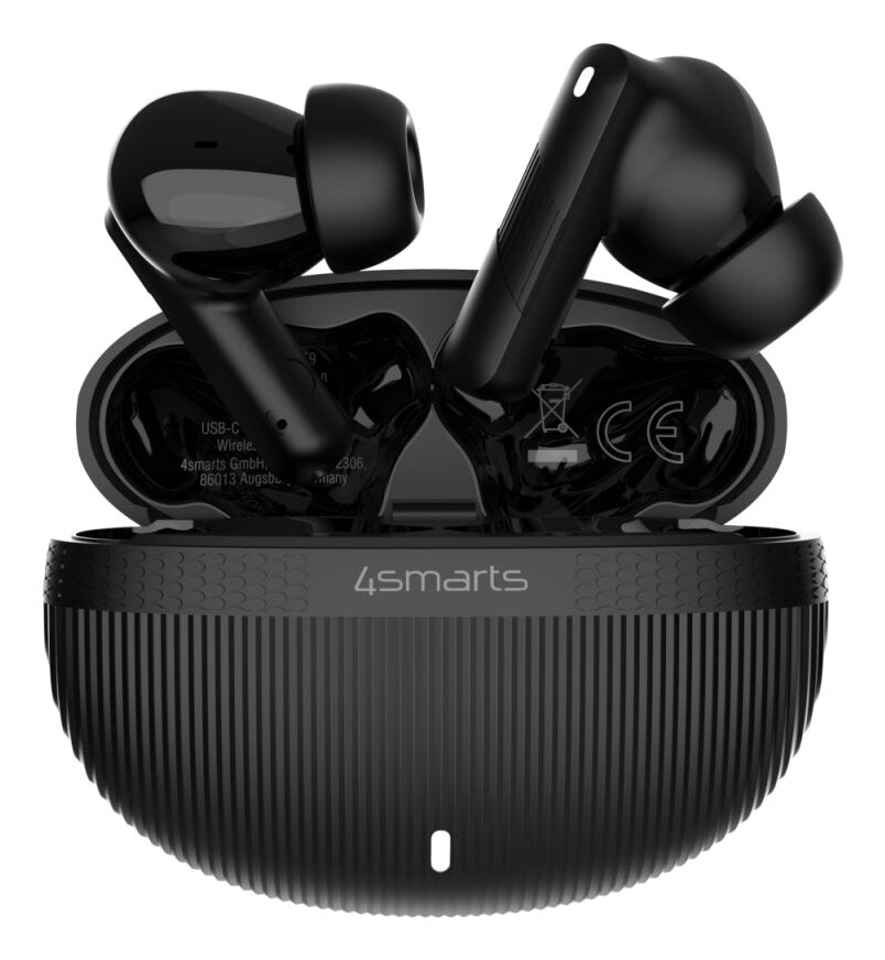4smarts SkyBuds Screen ANC – True Wireless In-Ear Kopfhörer – Bluetooth 5.4 – Schwarz – bis 20 h