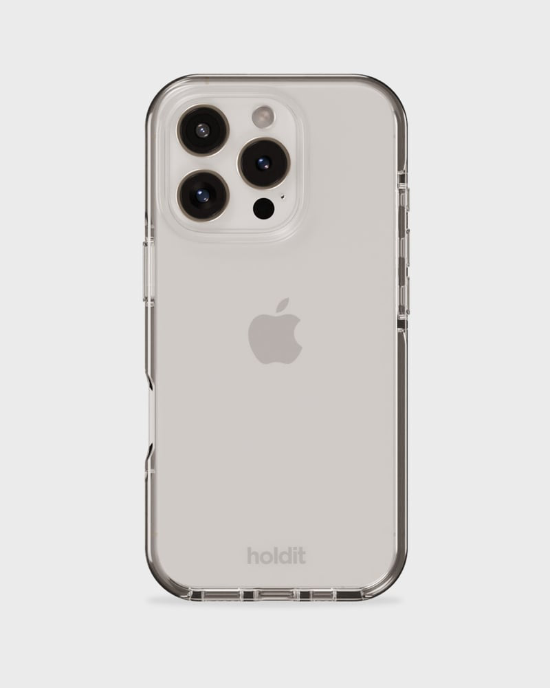 Holdit – Backcover – für Apple iPhone 16 Pro – weiss – TPU, kabelloses Laden