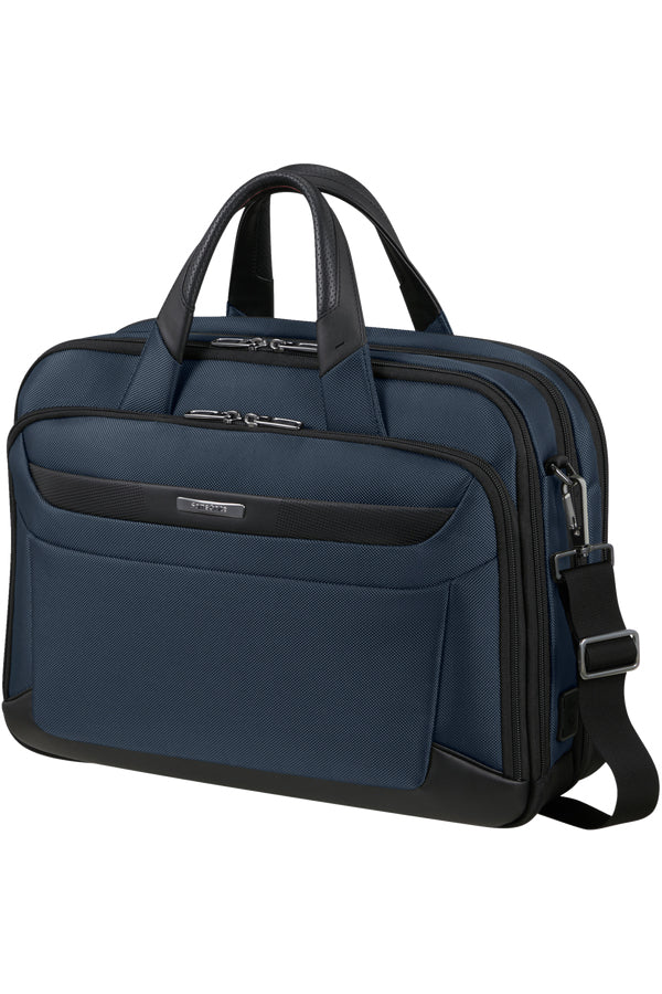 Samsonite Pro-DLX 6 Notebook-Tasche – für Notebooks bis 15,6", 16/23 l, RFID-Fach, USB-Port, Nylon, blau