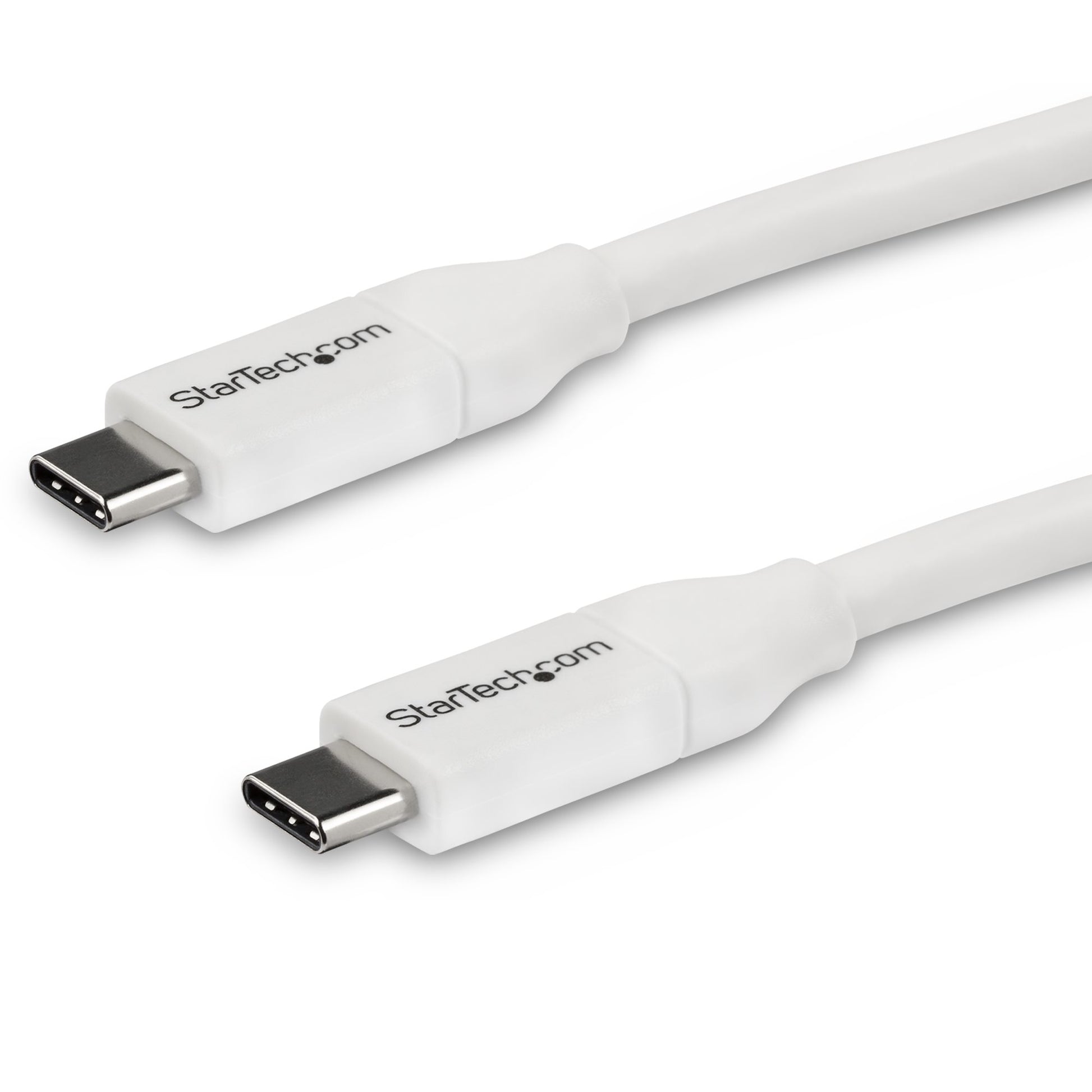 StarTech.com USB-C auf USB-C Kabel – USB 2.0 (480 Mbit/s) – 4 m – PD 100 W – USB-IF zertifiziert – Weiss