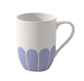 Villeroy & Boch Fleur bleu Kaffeebecher – 0,29 l, Porzellan, Blau, Henkel, 6 Stück