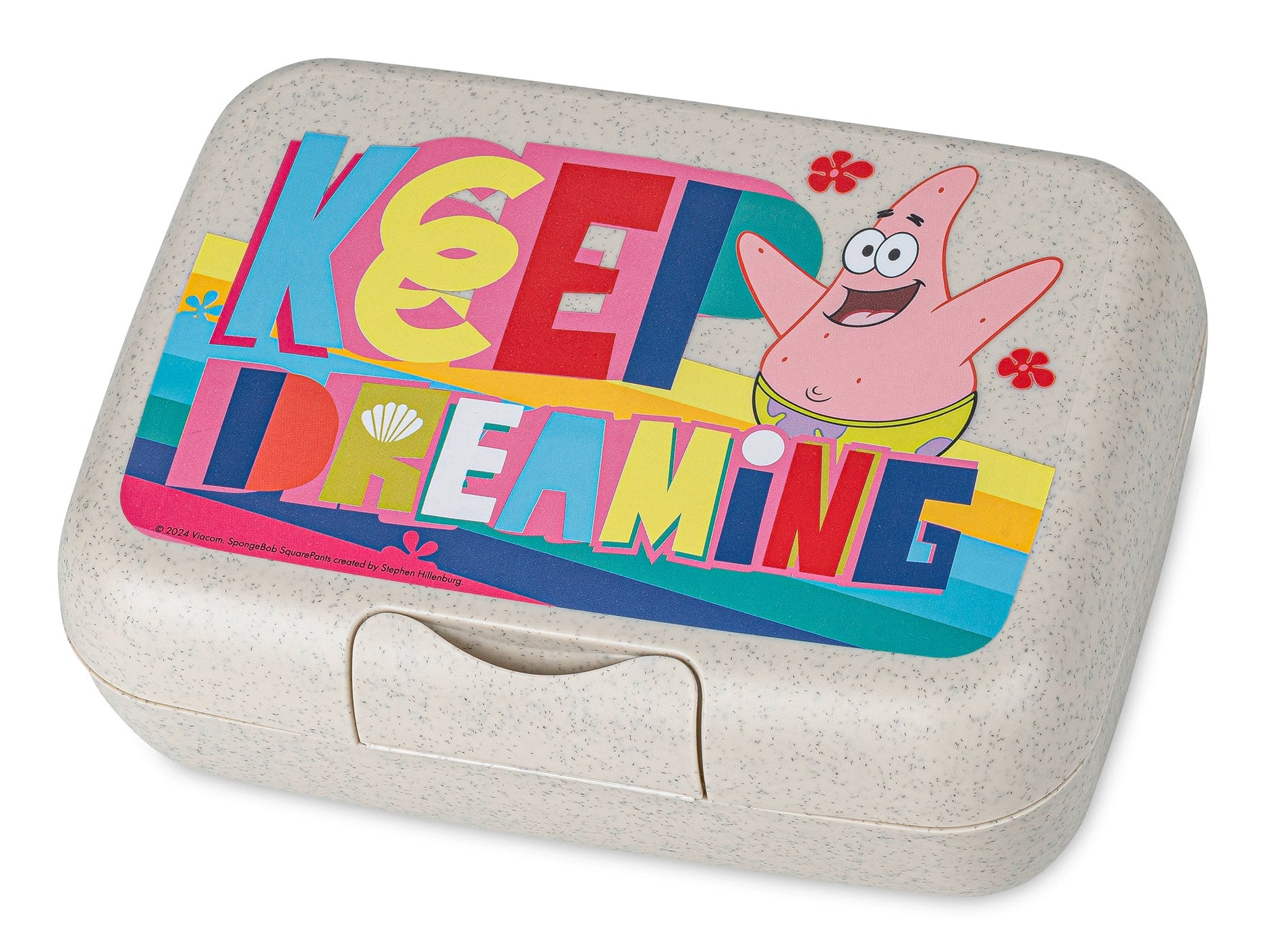 koziol Lunchbox 19,0 × 13,5 × 6,5 cm, Biokunststoff, mit Trennschale, SpongeBob, gelb