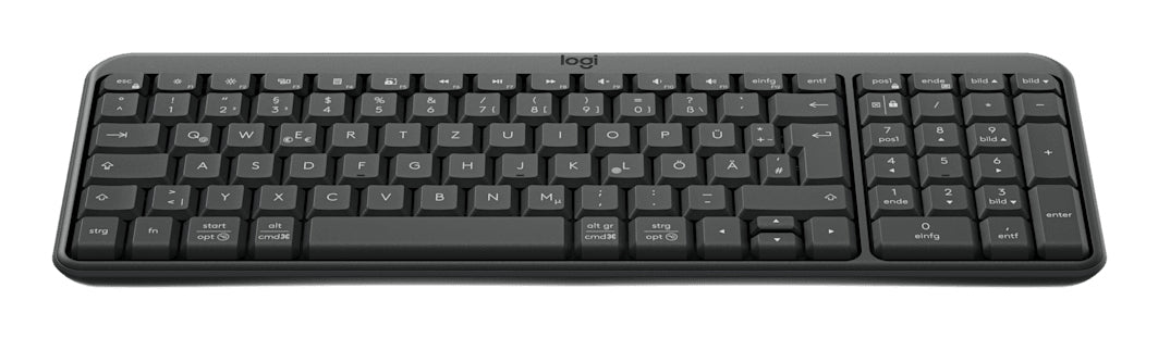 Logitech K250 Compact Bluetooth – Tastatur – Bluetooth & 2,4 GHz – QWERTZ (DE) – Graphit