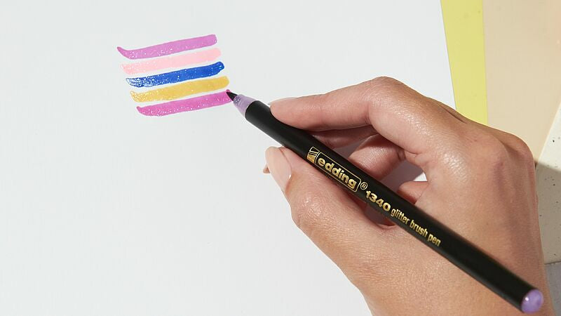 Edding Filzstifte, Strichbreite 0,5–5 mm, 4 Farben