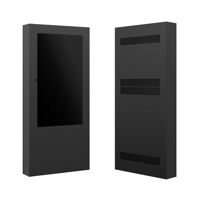 Hagor ScreenOut Kiosk OH55 – Outdoorstele, witterungs- & vandalismussicher, für Displays bis 55", Schwarz