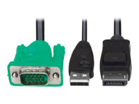 Tripp Lite P778-006-DP Kabelkit VGA/USB-A zu DisplayPort – 1920 × 1080, 1,83 m – Schwarz/Grün