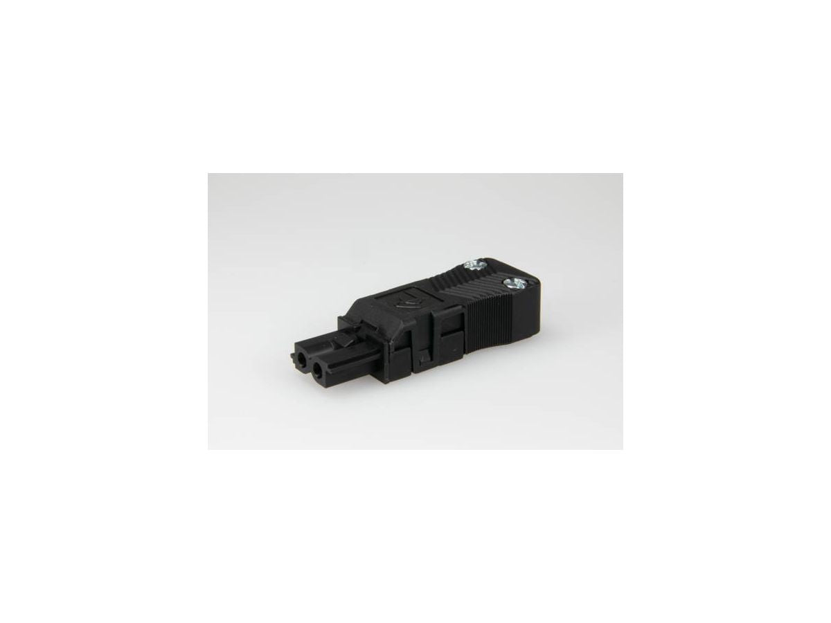 Max Hauri AG Max Hauri AC 164 Montagestecker – 2-polig, 16 A, 250 V, IP20, 18,4 × 51,1 mm, Schwarz