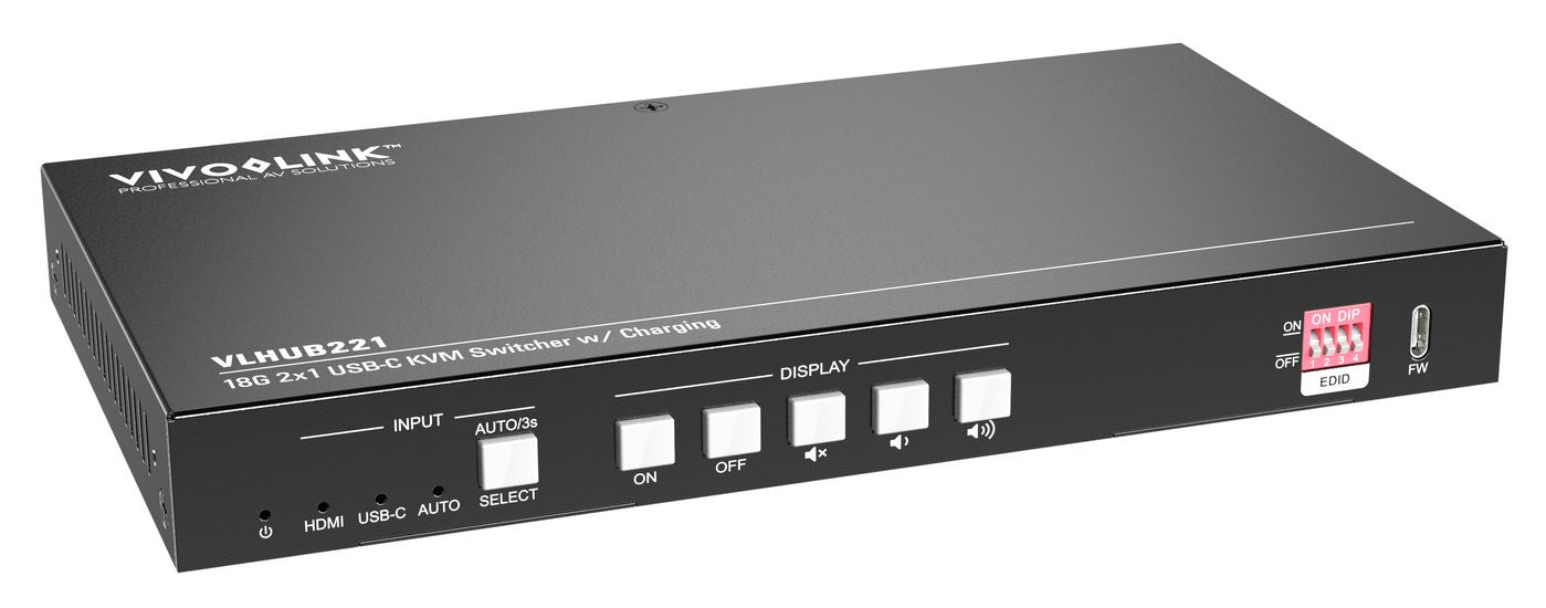 Vivolink VLHUB221 Multiport-Adapter – USB-C, HDMI (4K), USB-A