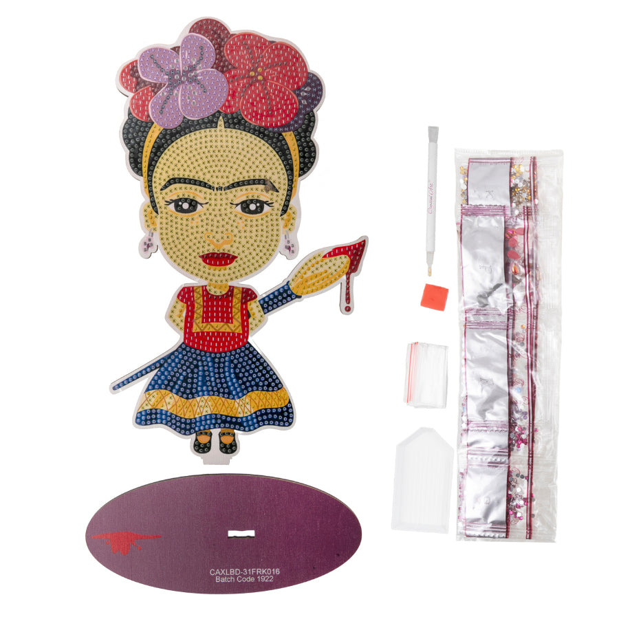 CRAFT Buddy Crystal Art XL Buddy – Diamond-Painting-Set – Frida Kahlo – 20 × 25 cm – ab 6 Jahren