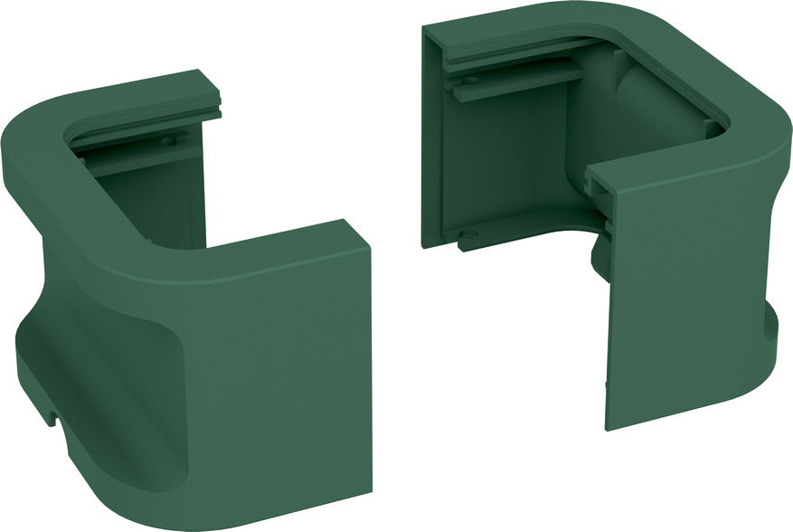 Bachmann PRIMO 2 Endkappen – 2er-Pack, mit Kabelaufwicklung, Grün, für PRIMO 2 Steckdosenleiste (Wand)