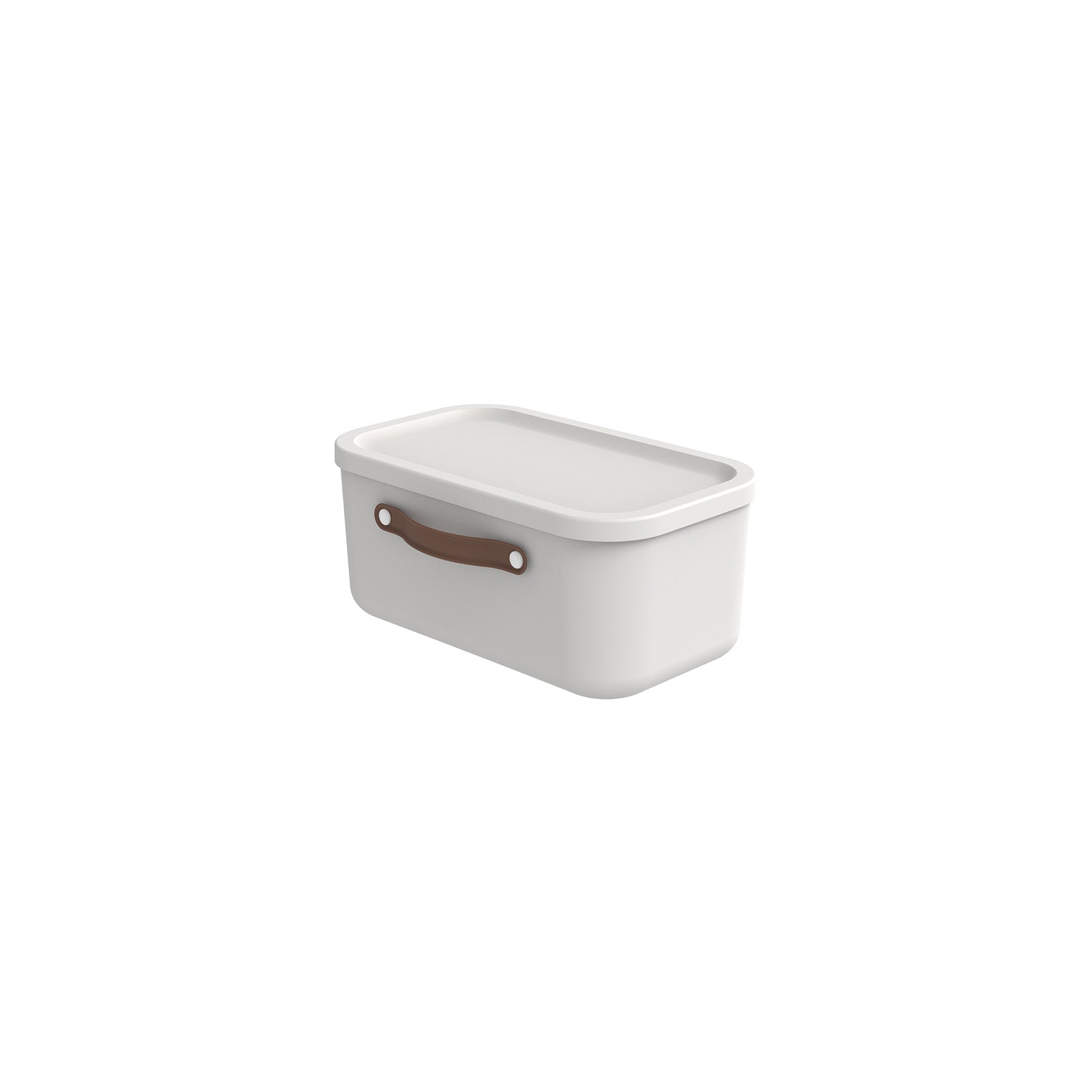 Rotho MALOJA Aufbewahrungsbox 12 l (mit Deckel) – Kunststoff – Weiss – 265 × 177 × 395 mm