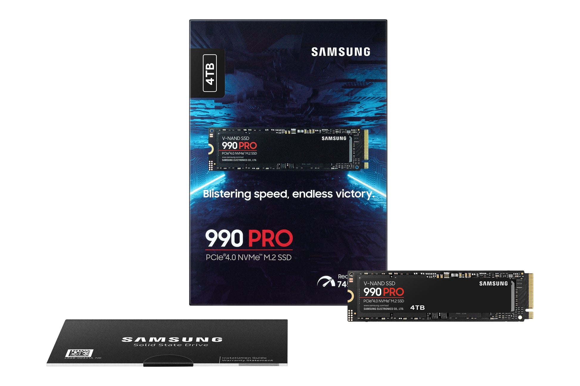 Samsung 990 PRO 4 TB – M.2 2280, PCIe 4.0 x4 NVMe, 7450/6900 MB/s