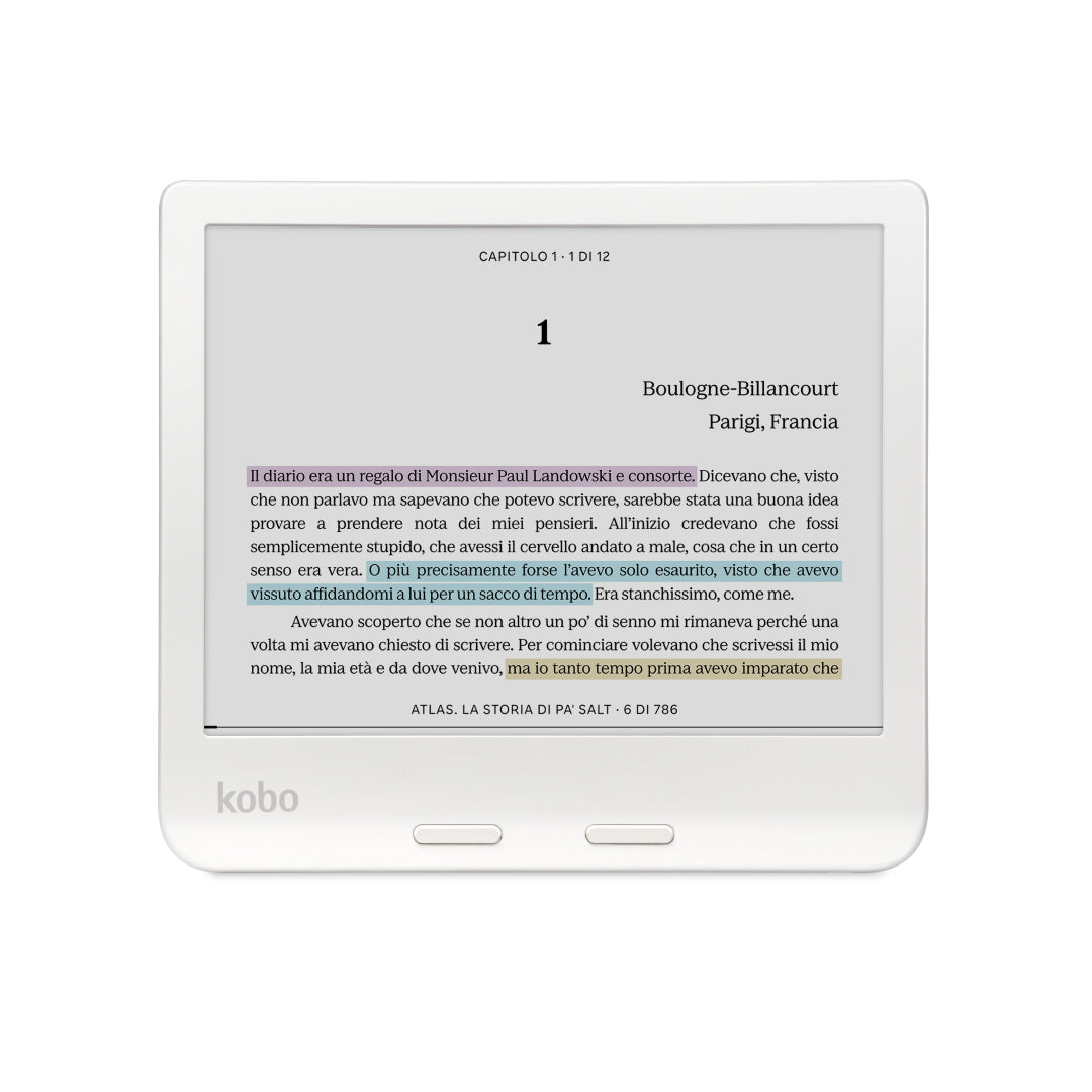 Rakuten Kobo Kobo Libra – 7" E-Ink Kaleido 3, Weiss