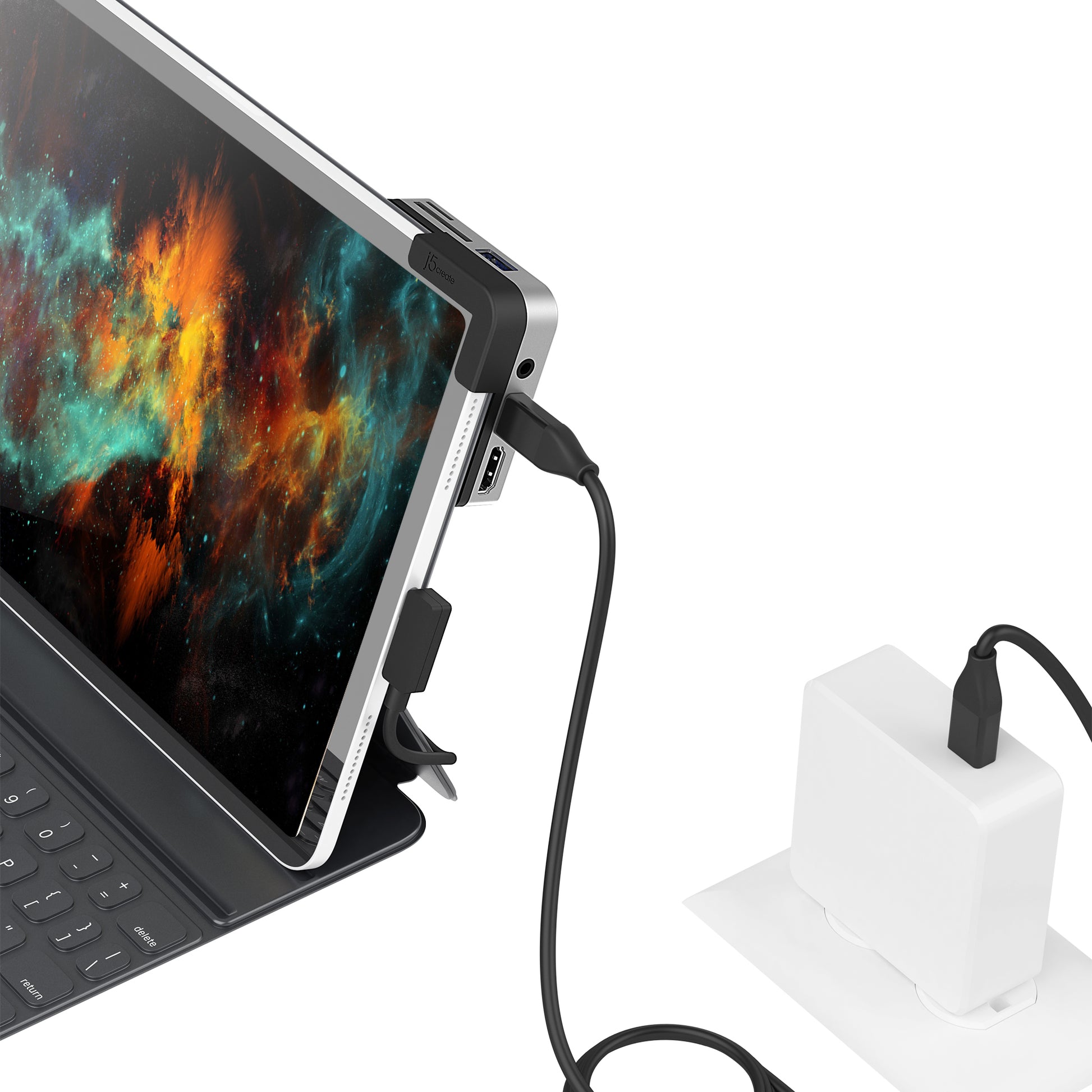j5create USB-C Reise-Dock – für iPad und iPad Pro, 4K 60 Hz HDMI