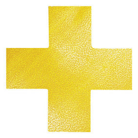 Durable Stellplatzmarkierung, Kreuz – Signalgelb (RAL 1003) – 150 × 150 mm – Dicke 0,7 mm – selbstklebend