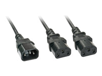 Lindy Netzkabel, IEC C14 auf 2× IEC C13, Y-Kabel, 2 m