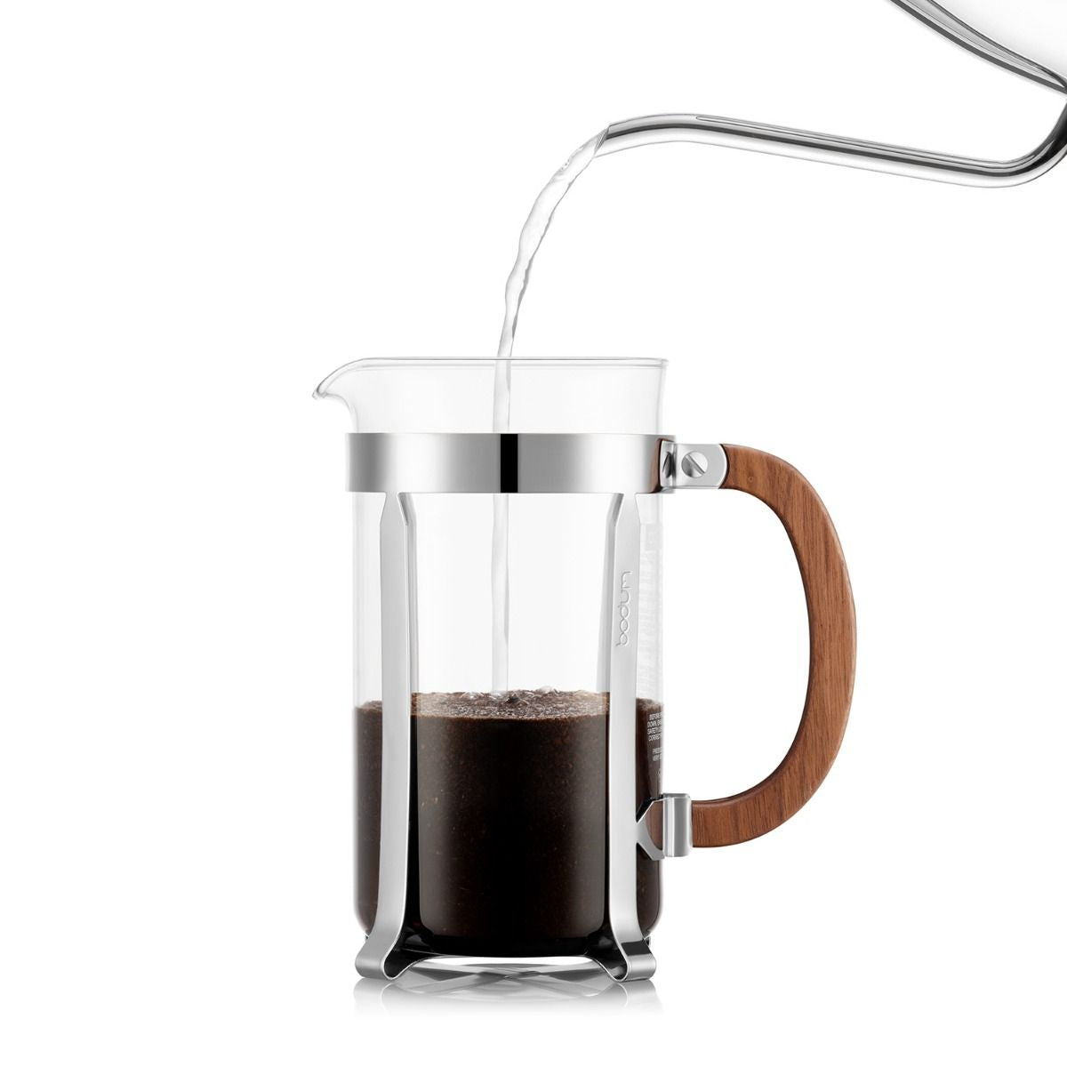 Bodum Chambord French Press Kaffeebereiter – 1 l, 8 Tassen, Silber