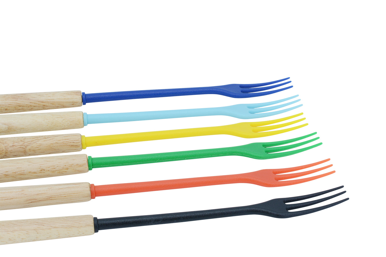 Kadastar Fonduegabeln – 6er-Set, Nylon, Holzgriff, Braun, FSC, für Käsefondue