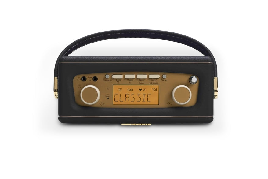 Roberts Radio Roberts – Revival Uno – DAB-/Internetradio – Portabel – UKW, Bluetooth, Akkubetrieb – Schwarz