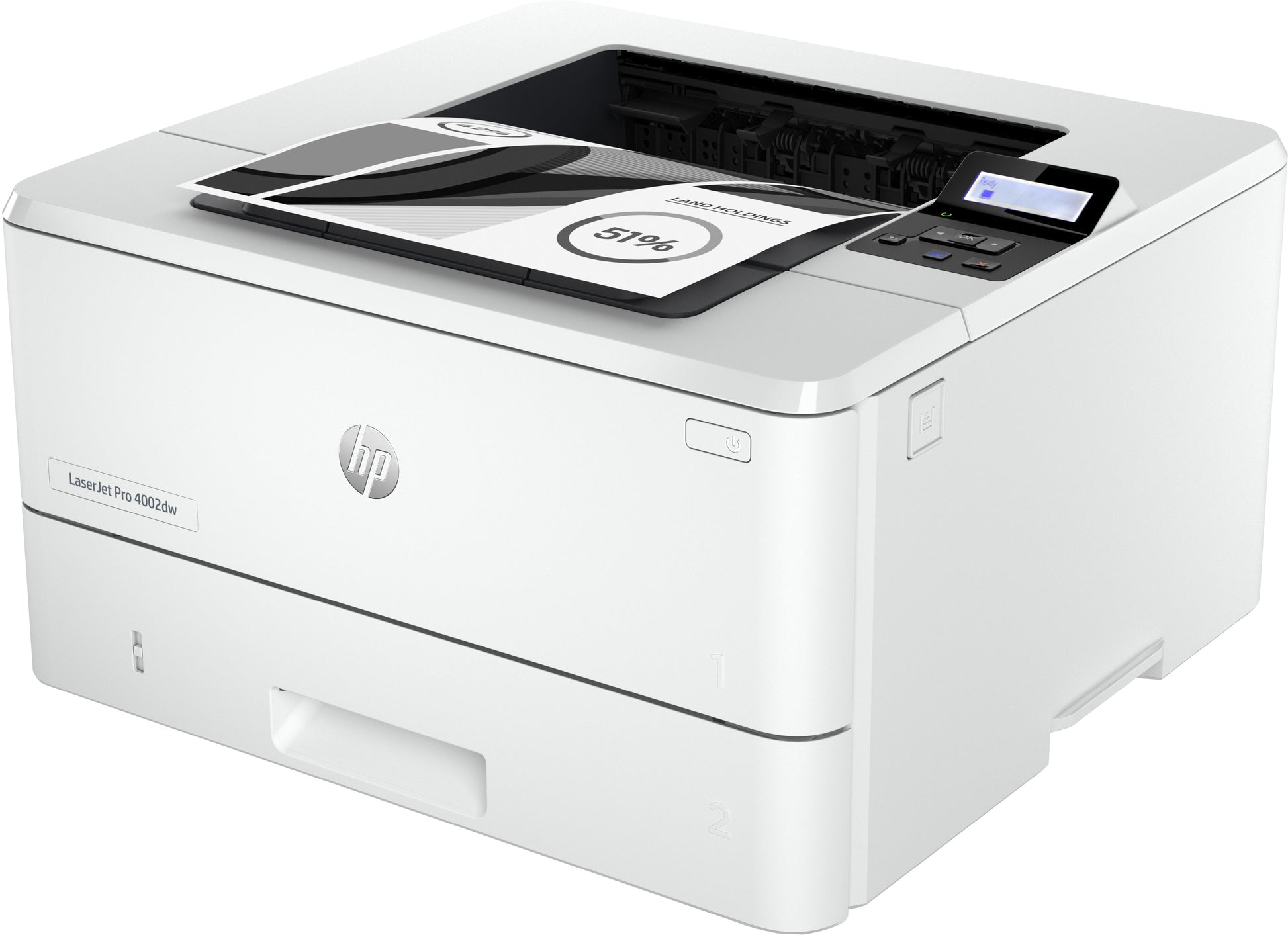 HP LaserJet Pro 4002Dw – A4, S/W, Duplex, 40 S./Min., 1200 × 1200 dpi, WLAN/LAN/USB, Papier: 350 Blatt