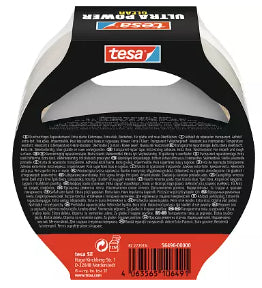 TESA Ultra Power Klebefilm klar – 48 mm × 10 m, transparent, PP, wetterfest, UV-beständig, 1 Rolle