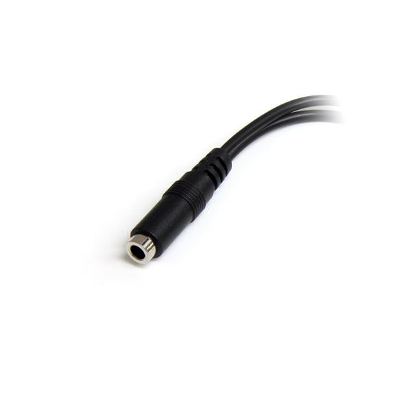StarTech.com 3,5-mm-Splitterkabel – Buchse zu 2× Stecker – 0,13 m, Schwarz