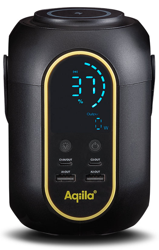 Aqiila Powerbird S140 – Powerstation, 200 Wh, 140 W AC, Li-Ion, LCD, Qi