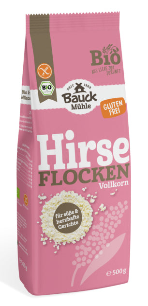 Bauck Mühle Hirseflocken – Bio, glutenfrei – 475 g