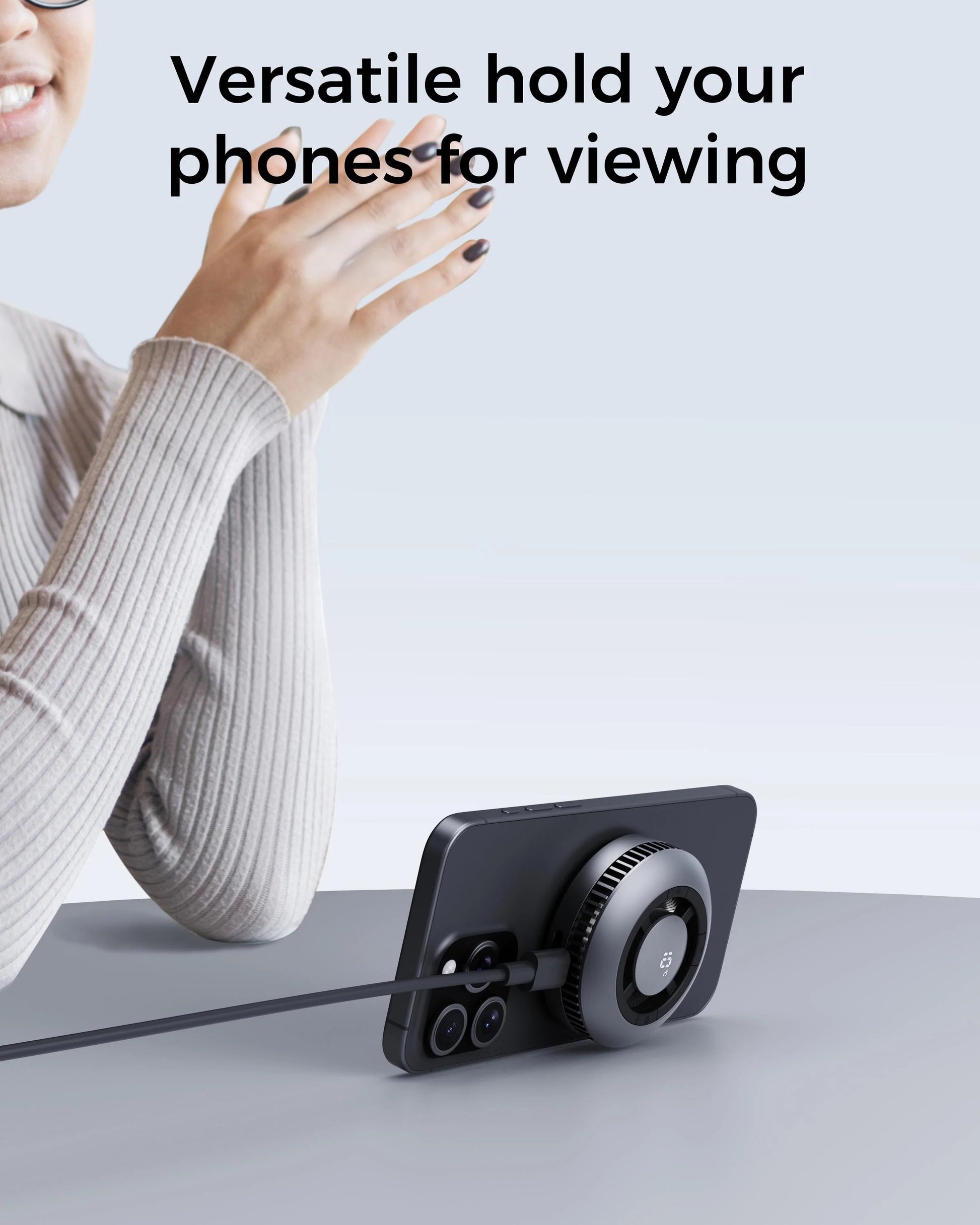 AUKEY LC-G10 Kabelloses Ladegerät 15 W – Qi2, Aktive Kühlung – für MagSafe & Qi-Geräte