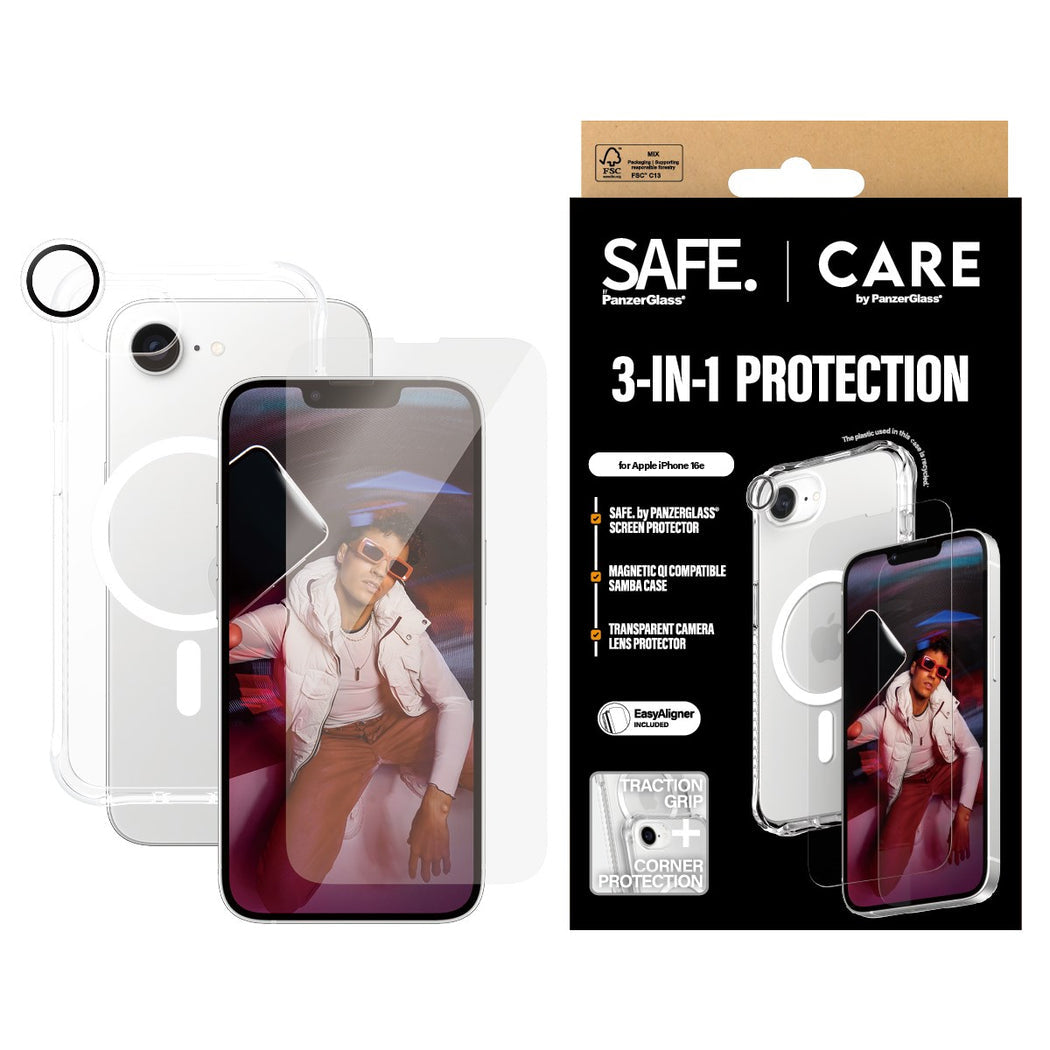 PanzerGlass Backcover Fashion – für Apple iPhone 16e – transparent – TPU