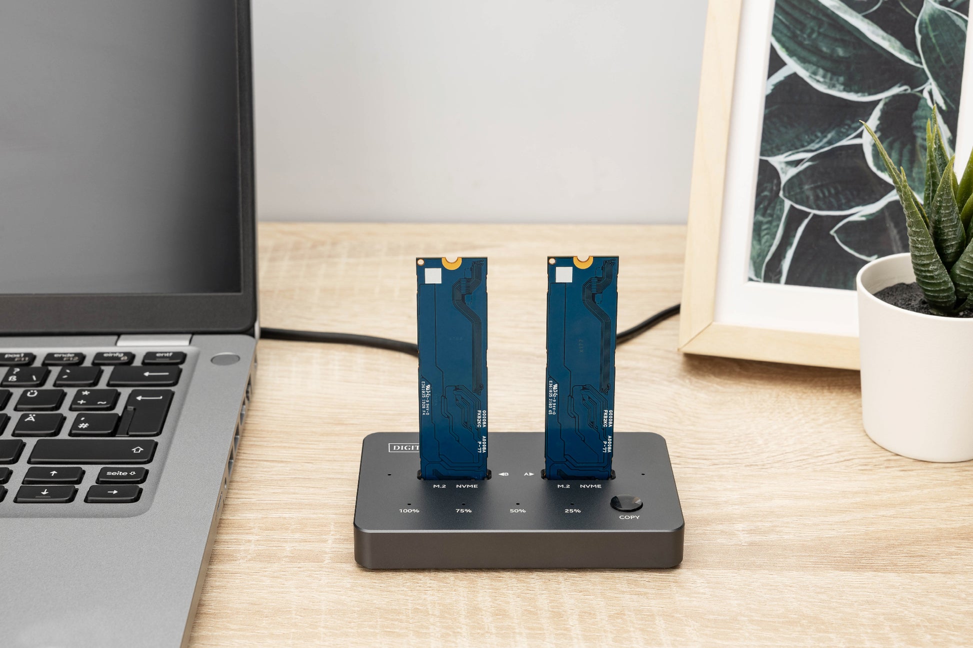 Digitus NVMe Klonstation – 2-Bay – USB 3.2 Gen2 (10 Gbit/s), für M.2 (NVMe)