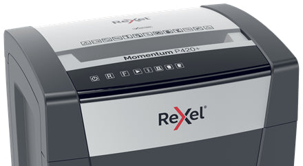 Rexel Momentum P420+ – Aktenvernichter, DIN P-4, Partikelschnitt 4 × 35 mm, 20 Blatt, 30 l