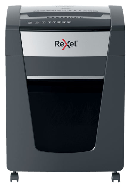 Rexel Momentum P420+ – Aktenvernichter, DIN P-4, Partikelschnitt 4 × 35 mm, 20 Blatt, 30 l