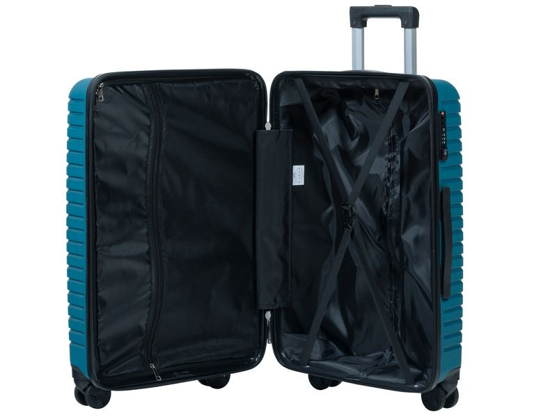 KOOR Trolley – 63 l, Hartschale, 4 Rollen, mit TSA, Petrol, 40 × 66 × 26 cm