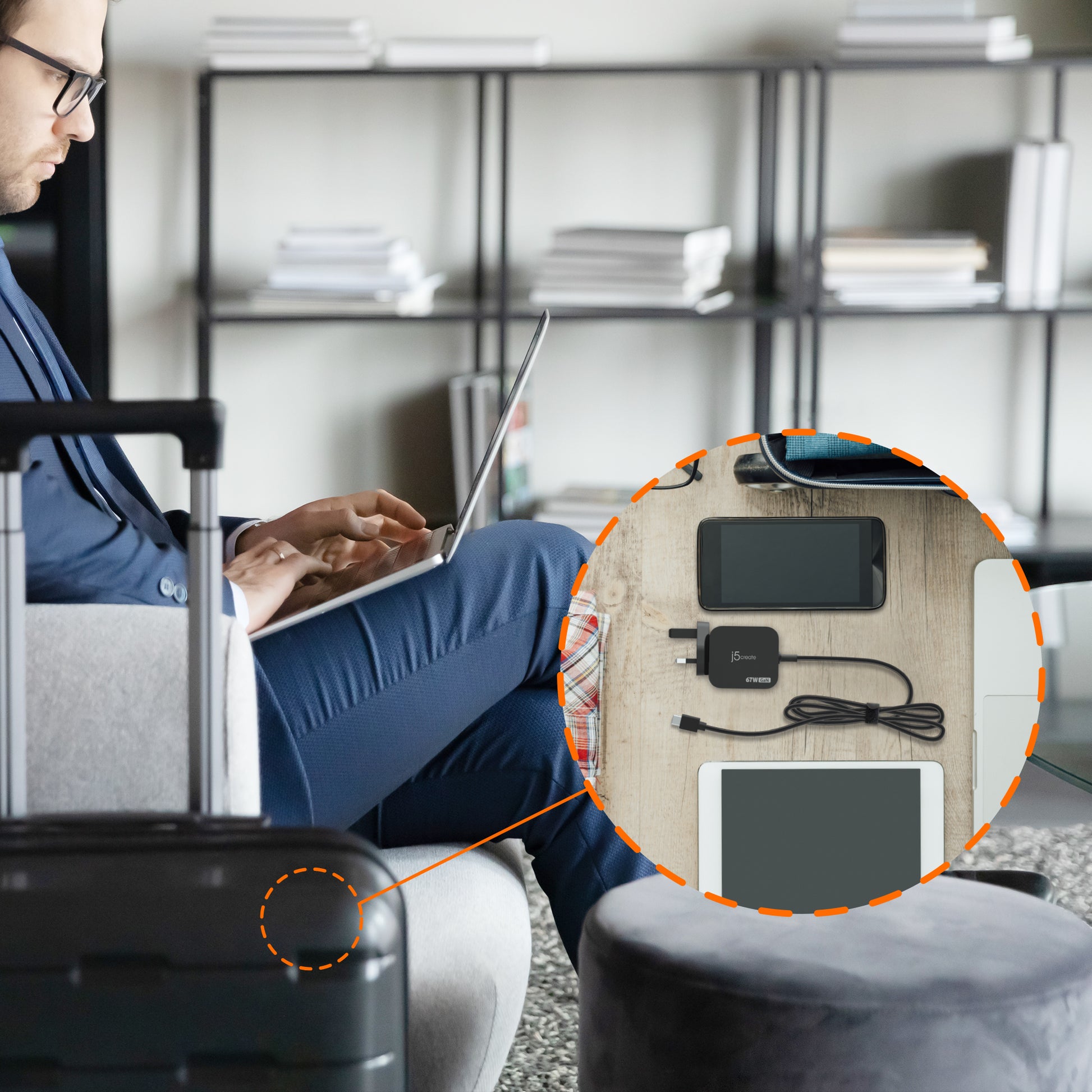 j5create Ladegerät – 67 W, PD, GaN