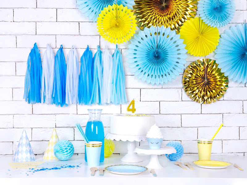 PartyDeco Trinkbecher, Papier – 2,2 dl Hellblau – 6 Stk.