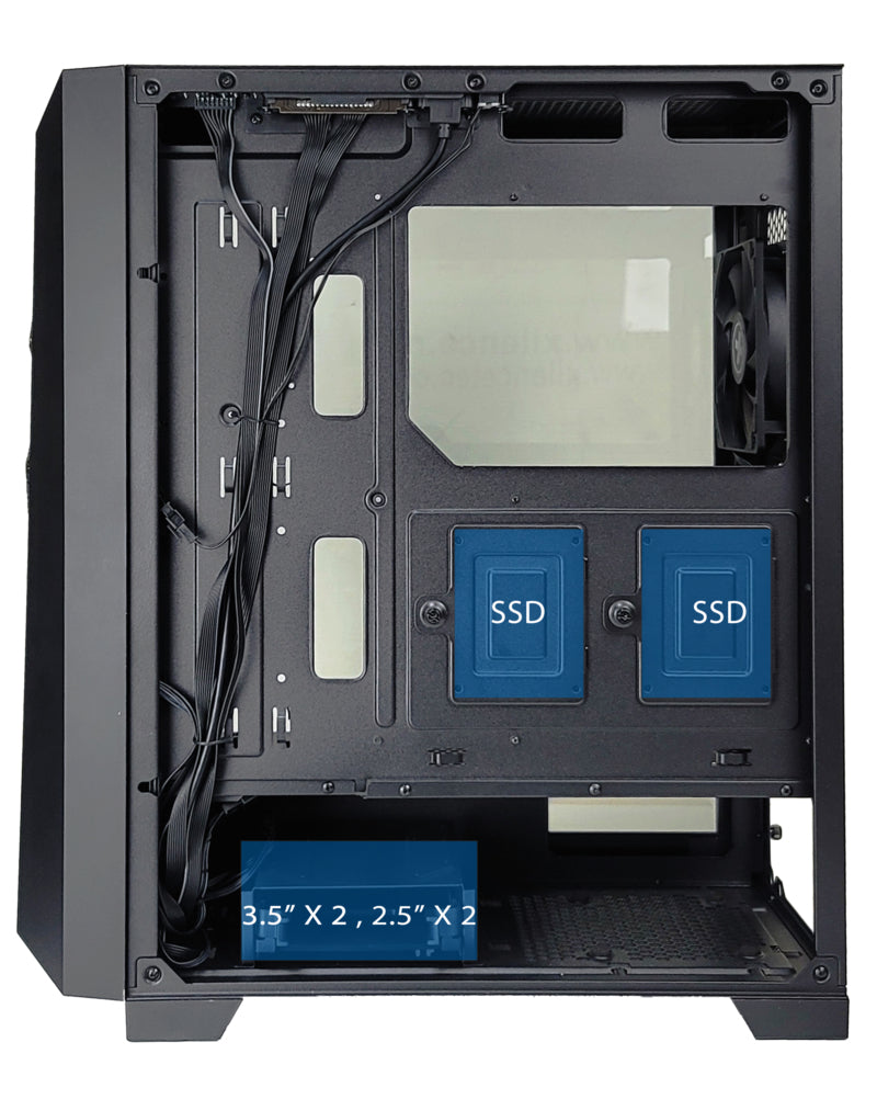 Xilence Xilent Breeze X712.RGB – ATX Midi-Tower – Schwarz, 3×ARGB, für ATX, micro-ATX, Mini-ITX