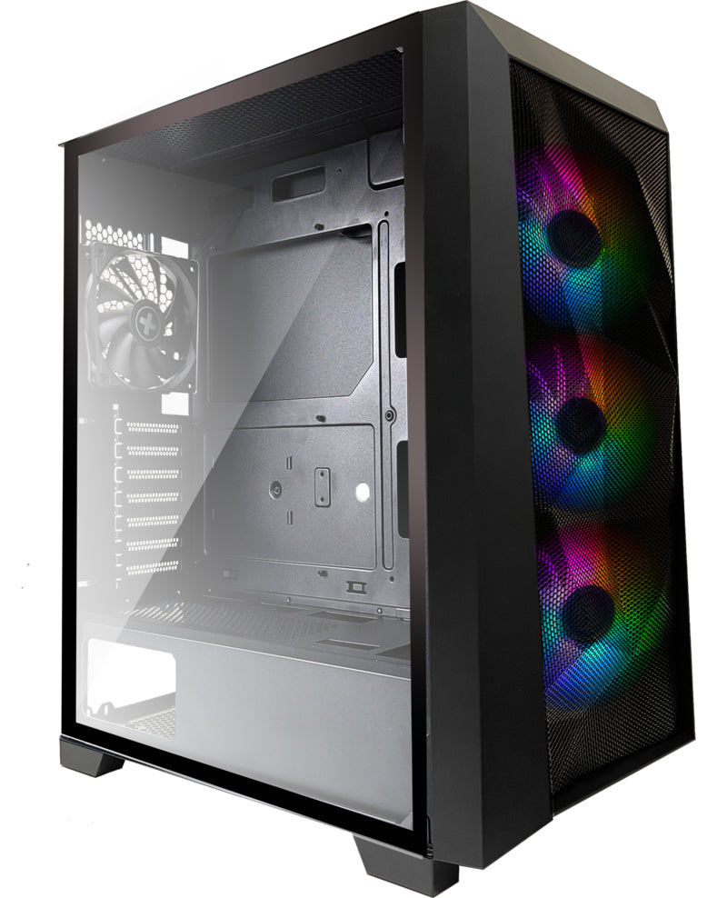 Xilence Xilent Breeze X712.RGB – ATX Midi-Tower – Schwarz, 3×ARGB, für ATX, micro-ATX, Mini-ITX
