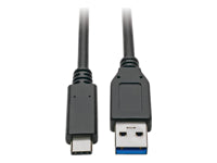 Tripp Lite USB-A auf USB-C Kabel – USB 3.2 Gen 2 (10 Gbit/s) – 0,9 m – USB-IF zertifiziert – Schwarz
