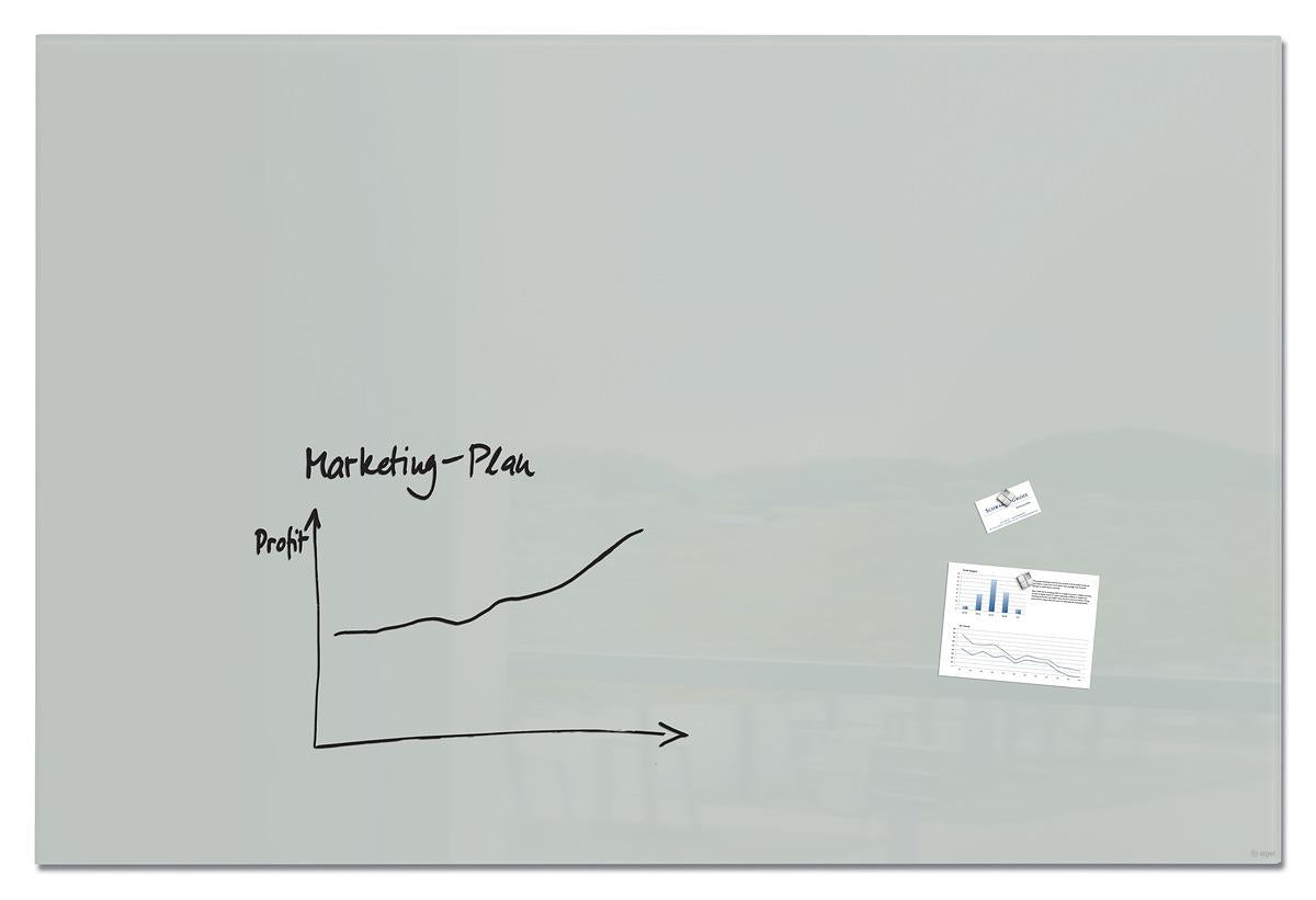 Sigel Whiteboard – 180 × 120 cm, Glas, magnetisch, Wandmontage – 1 Stück