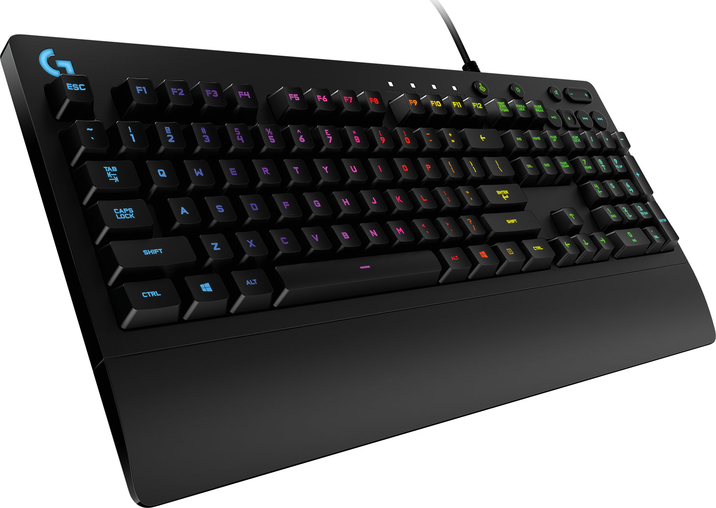 Logitech G G213 Prodigy – Gaming-Tastatur – mechanisch, kabelgebunden, RGB, mit Handballenauflage – Schwarz