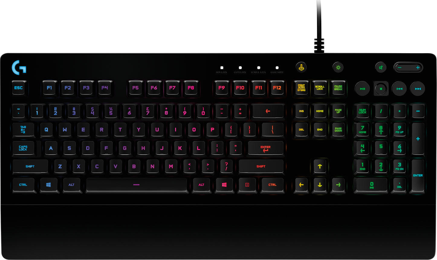 Logitech G G213 Prodigy – Gaming-Tastatur – mechanisch, kabelgebunden, RGB, mit Handballenauflage – Schwarz