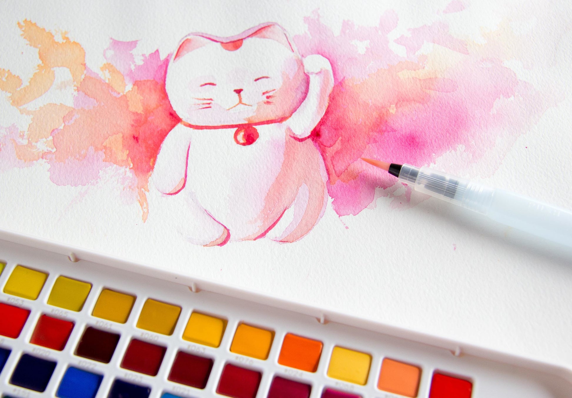 Sakura Koi Wasserfarben Aquarellkasten – Mehrfarbig – 48 Farben (Palette) – für Papier