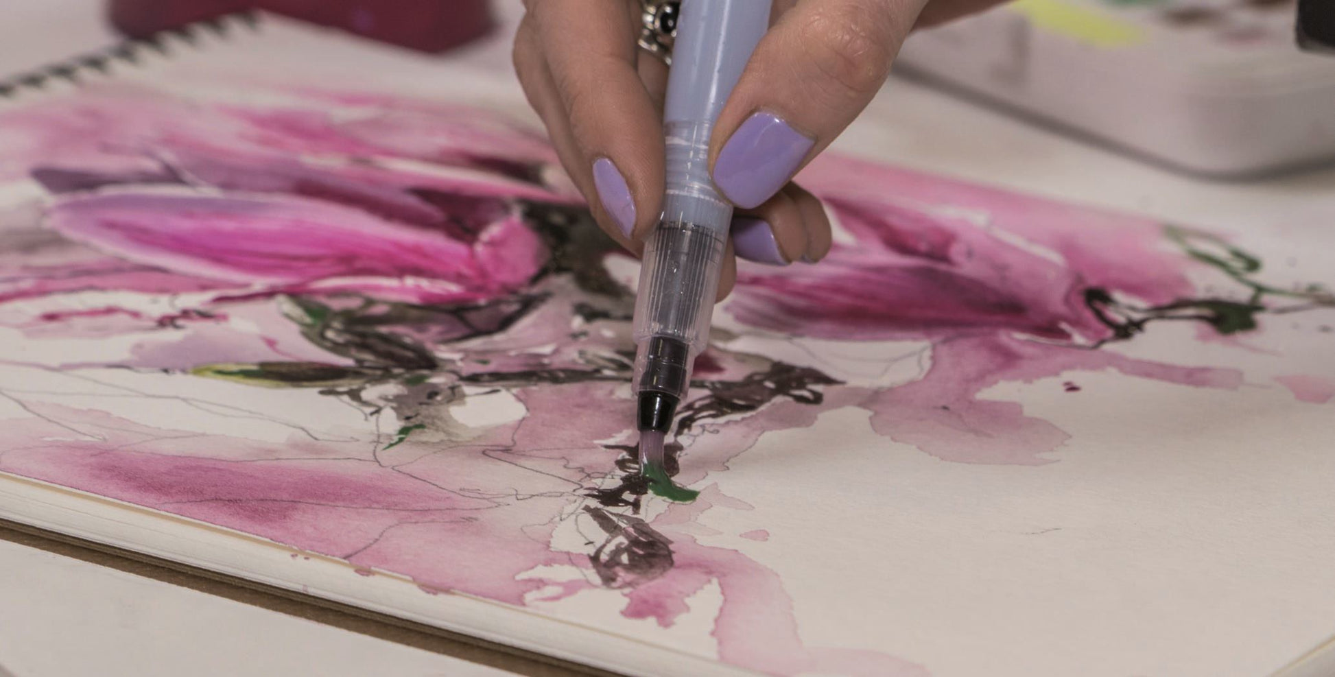 Sakura Koi Aquarellfarbe – Mehrfarbig, Metallic – 24 Farben (Palette, 24 Näpfchen) – für Papier