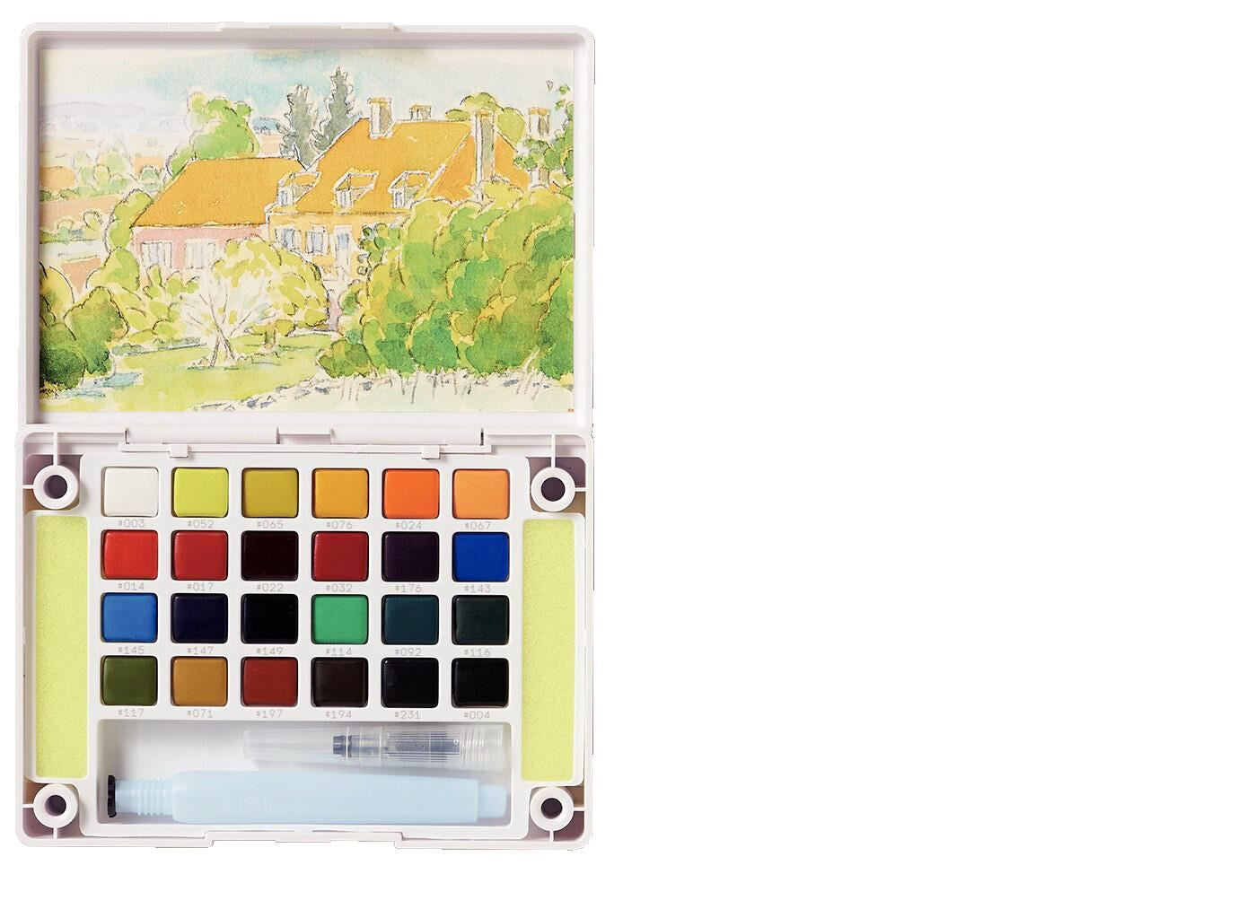 Sakura Koi Aquarellfarbe – Mehrfarbig – 24 Farben (Palette, mit Pinsel) – für Papier
