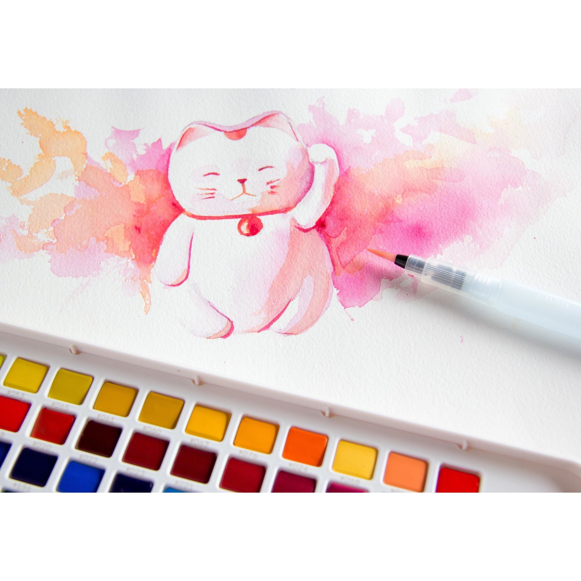Talens Koi Aquarellfarbe – Mehrfarbig – 96 Farben (Näpfchen), Pocket Box – für Papier