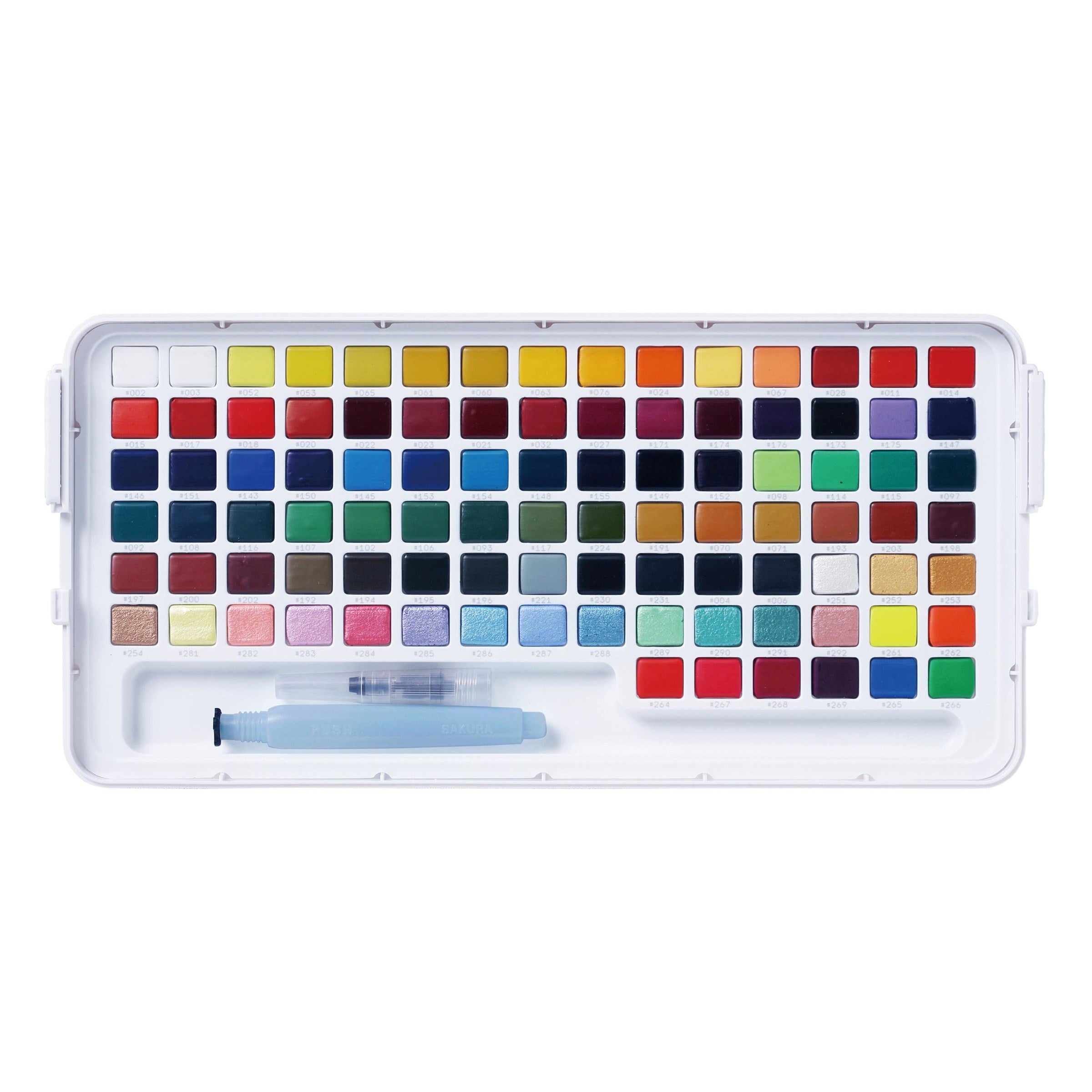 Talens Koi Aquarellfarbe – Mehrfarbig – 96 Farben (Näpfchen), Pocket Box – für Papier