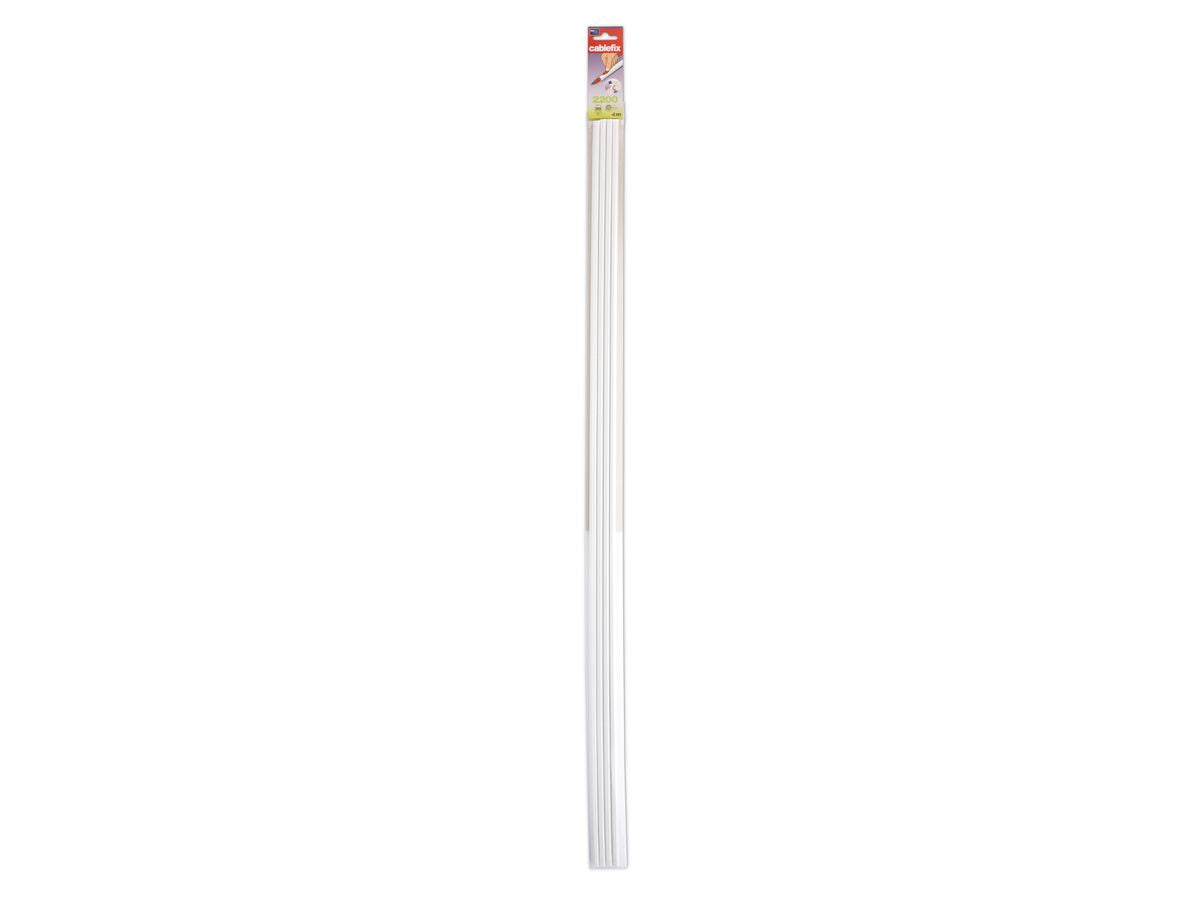 Max Hauri AG Max Hauri Wandkanal – 8 × 8 mm – 1 m – Kunststoff – Weiss, selbstklebend, 4 Stk.