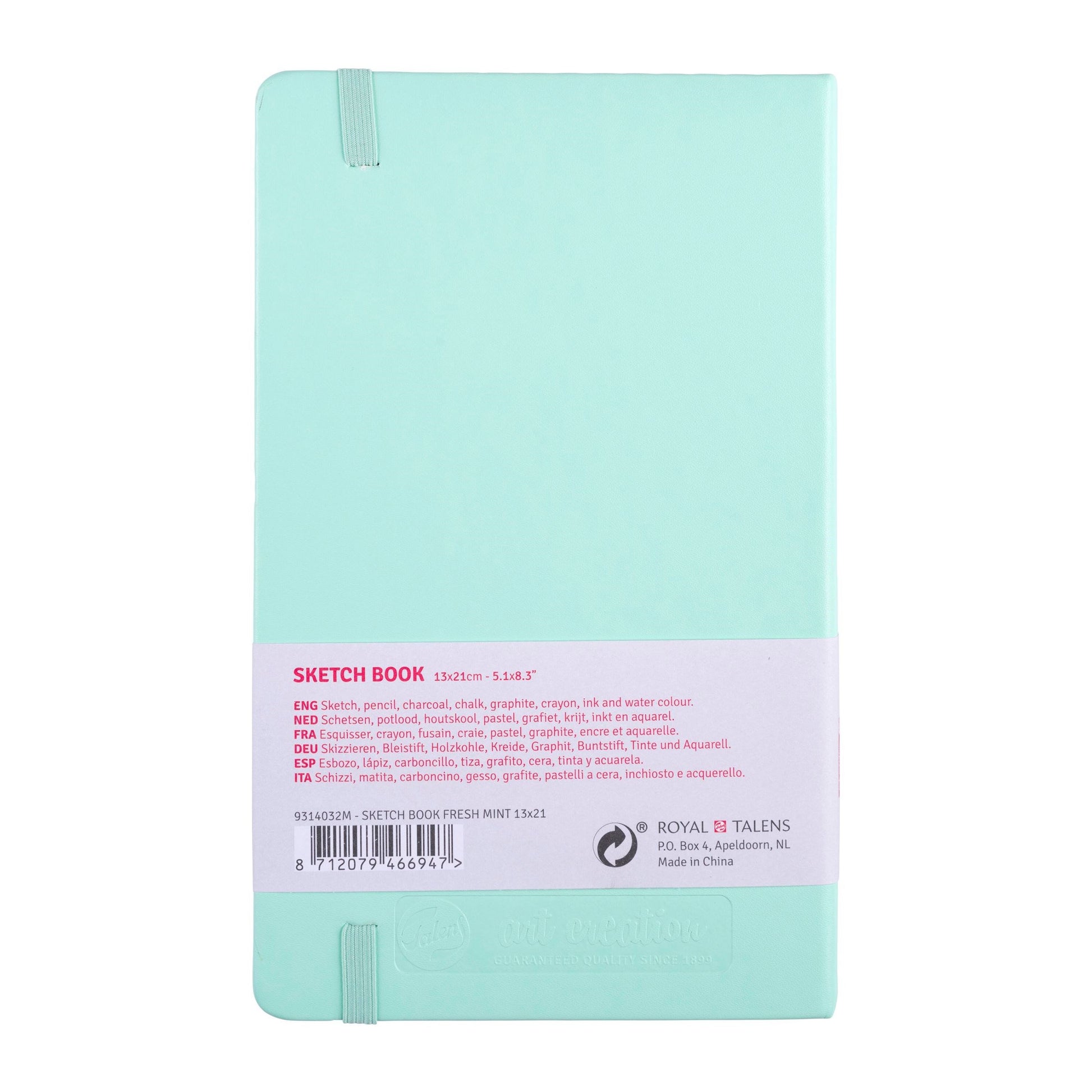 Talens Skizzenbuch Art Creation – 13 × 21 cm – 140 g/m² – Hardcover – 80 Blatt – cremefarbenes Papier – Mint